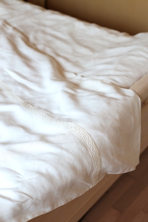Duvet cover made of 100% linen, designed and sewn in the Czech Podkrkonoší region monochrome cocoon button fastening